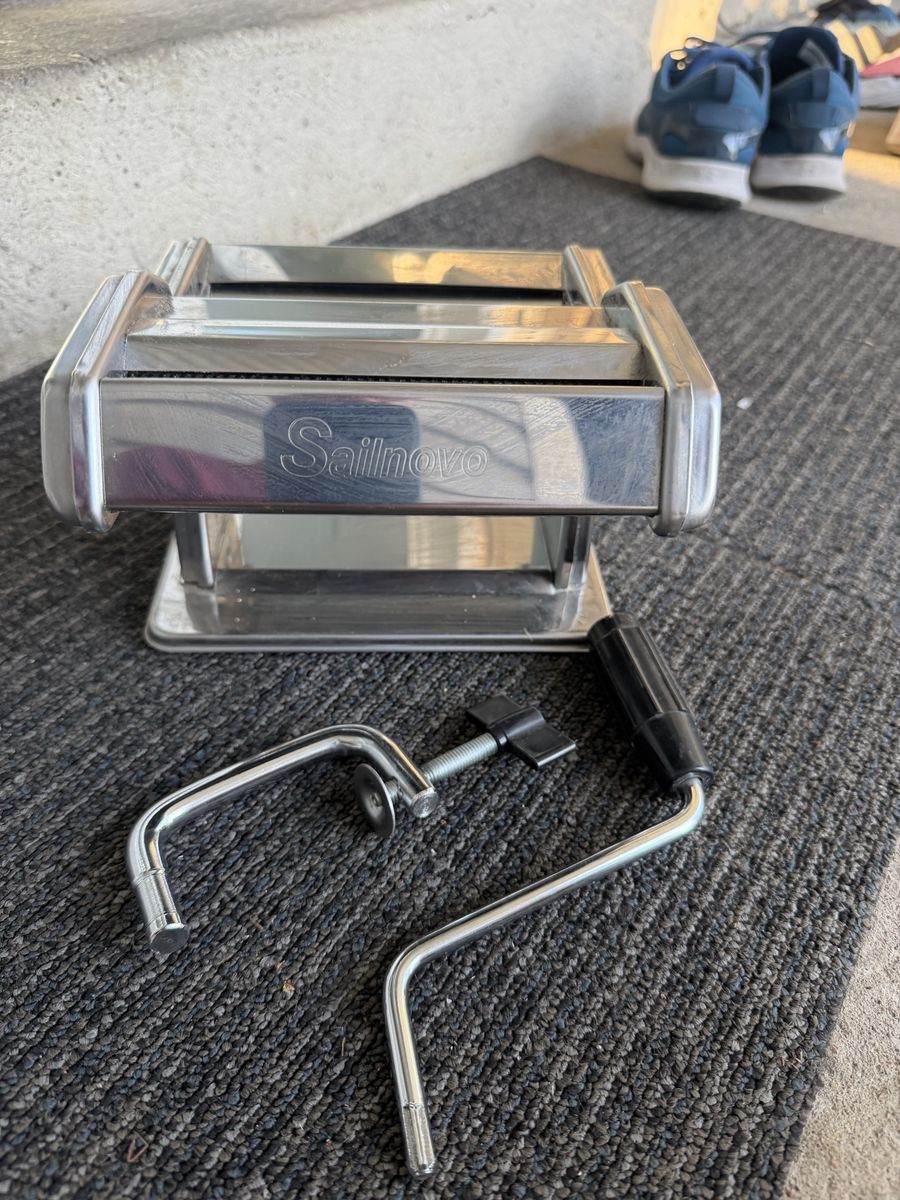 Sailnovo Stainless Steel Pasta Maker Machine with Hand Crank and Clamp