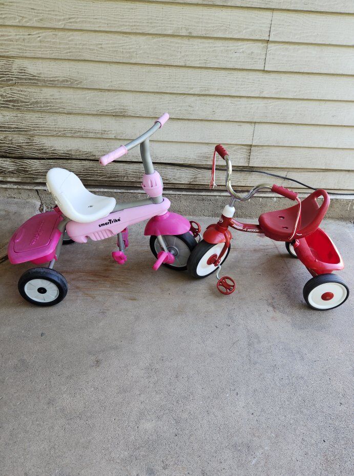 tricycle, pink smart trike, good cond
