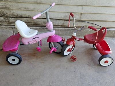 tricycle, pink smart trike, good cond