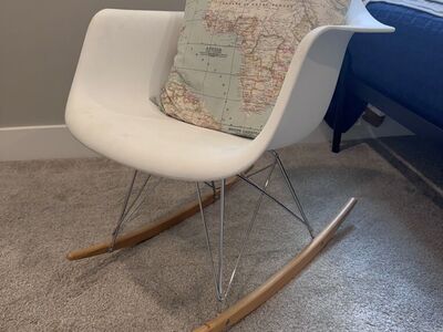 Eames Style Molded Plastic Rocking Chair