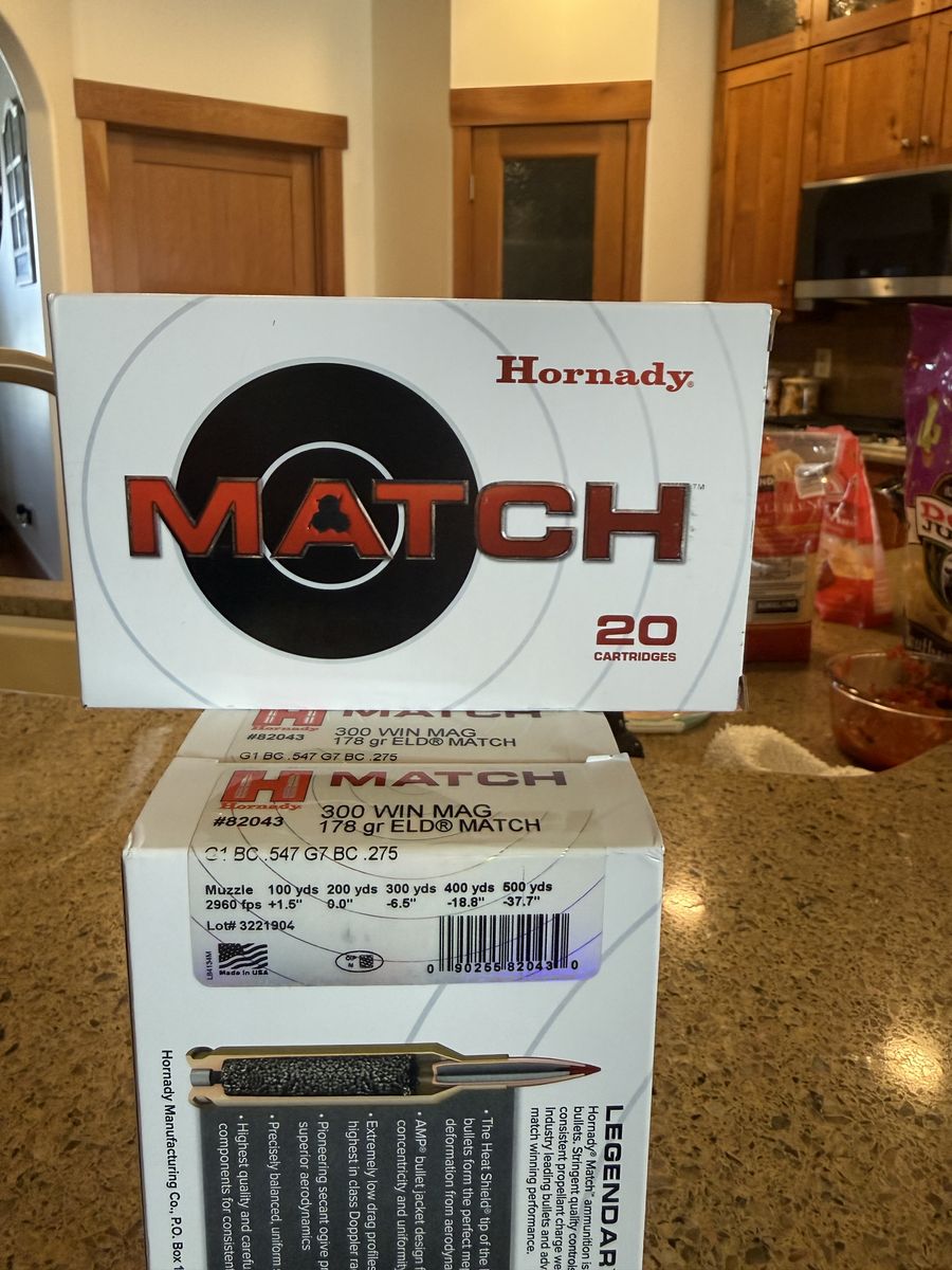 Hornady Match 300 Win Mag 178gr Eld