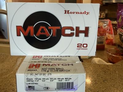 Hornady Match 300 Win Mag 178gr Eld