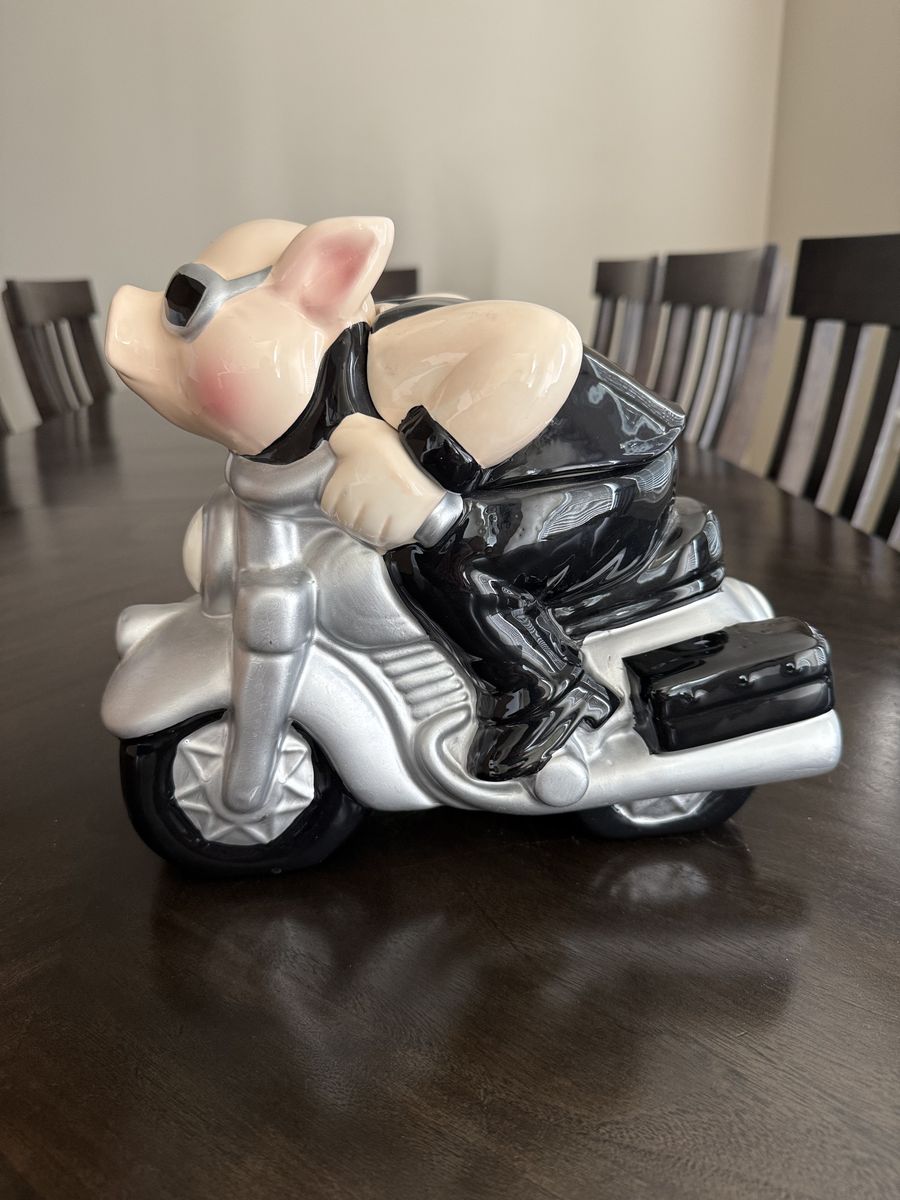 Motorcycle cookie jar