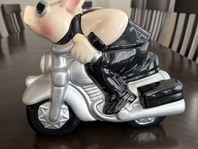 Motorcycle cookie jar