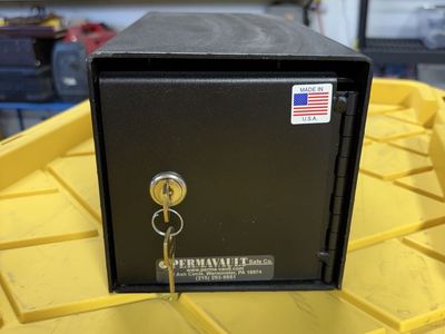 Perma-Vault Black Steel Drop Box Safe with Keys