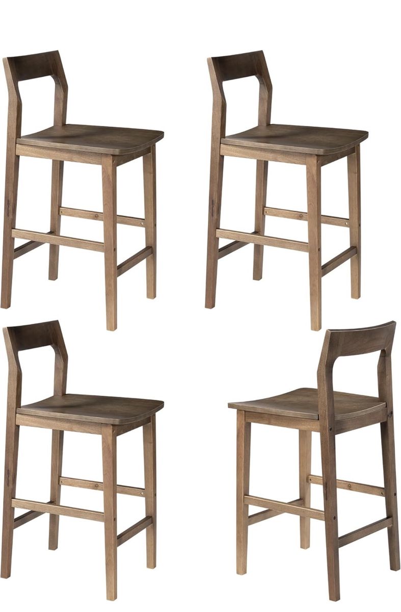 Set of 4 Counter Height Stools 25”