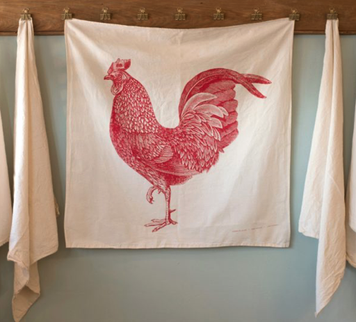 LARGE Flour Sack Rooster Towel NEW