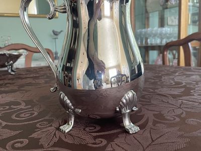 Silver Plate Footed Water Pitcher