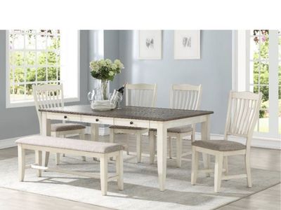 Dining Room Table Set with Chairs and Bench
