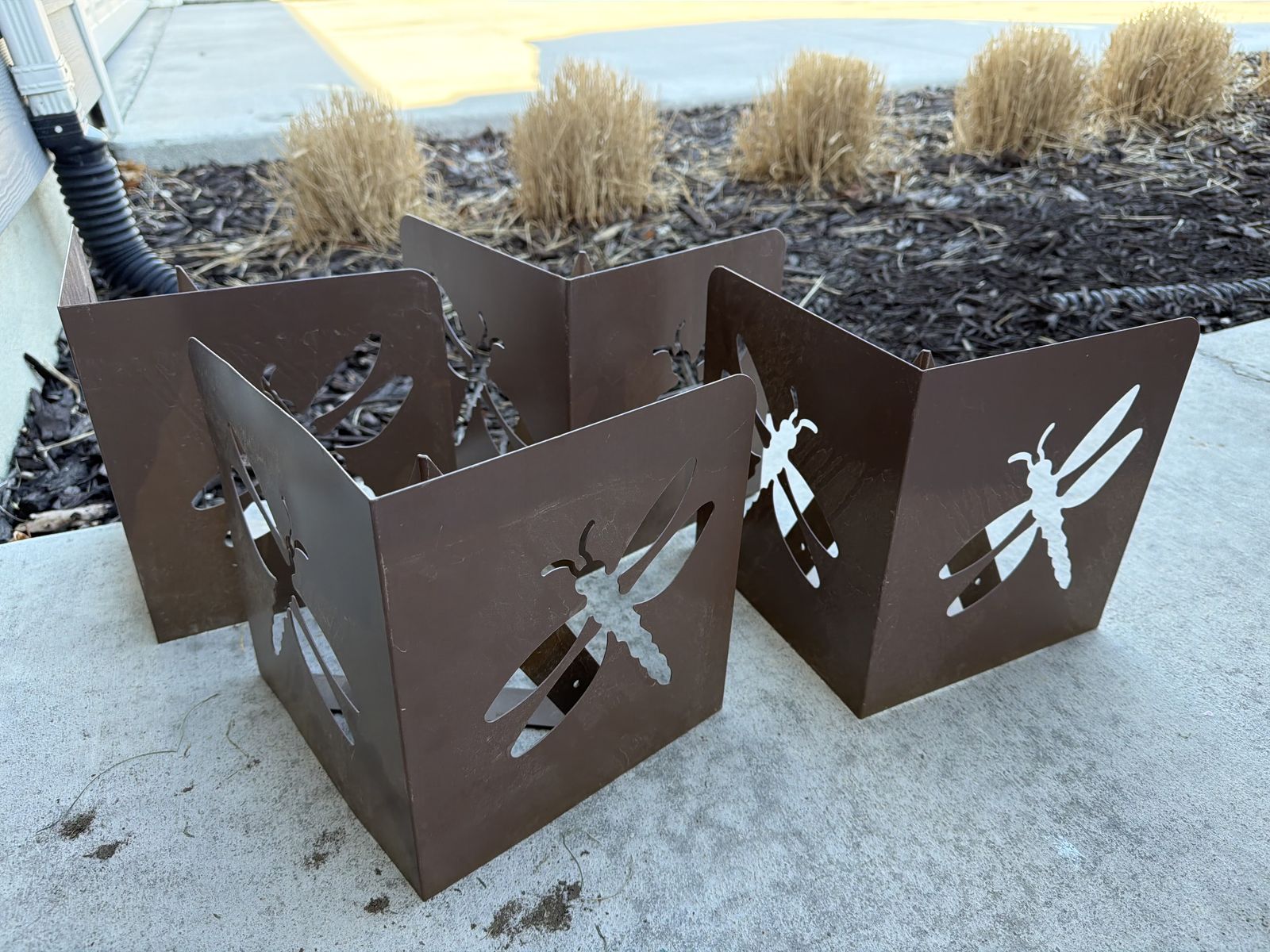 Square Foot Garden decorative corners.