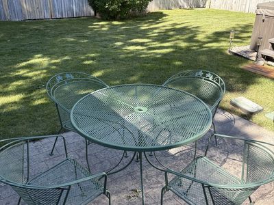 Beautiful Sage Patio Table and Chairs