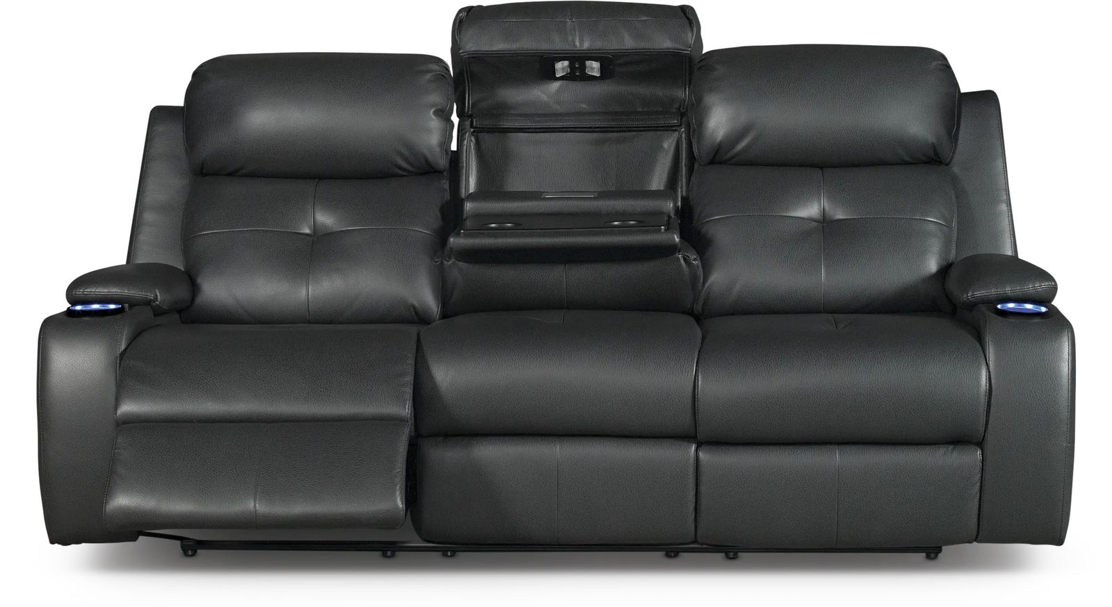 Premium Entertainment Center Power Reclining Sofa - Excellent Condition