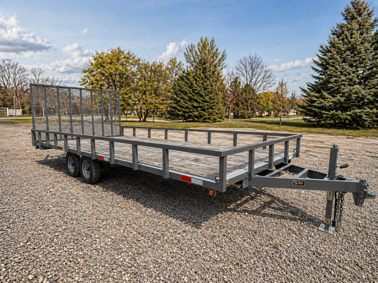 20 FT DUAL AXLE FLATBED TRAILER FOR RENT