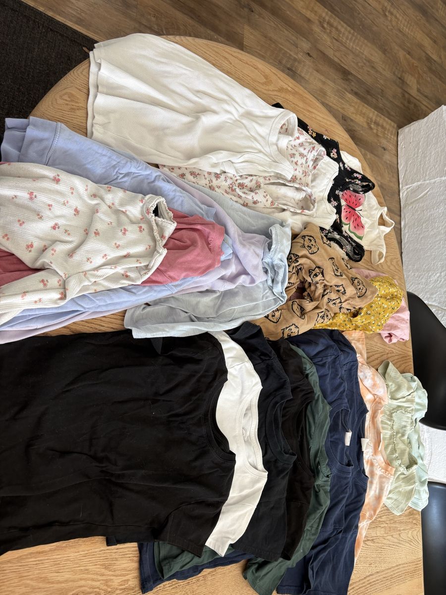 Girl's Clothing Bundle Assorted Size 8 Shirts Jackets Fleece Dresses 90-100 items