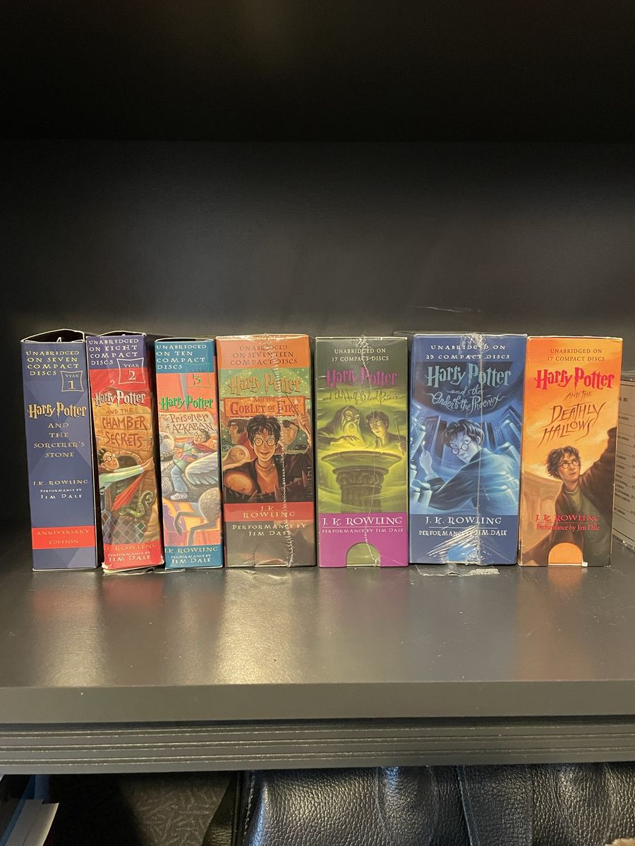 Complete boxed set of Harry Potter cd’s by Jim Dale.