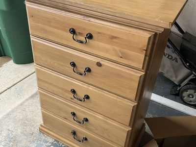 Solid Wood 4-Drawer Dresser - Pine Finish