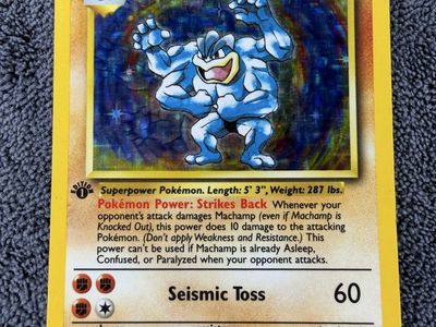 Machamp 8/102 1st Edition Holo Base Set WOTC Pokemon Card LP
