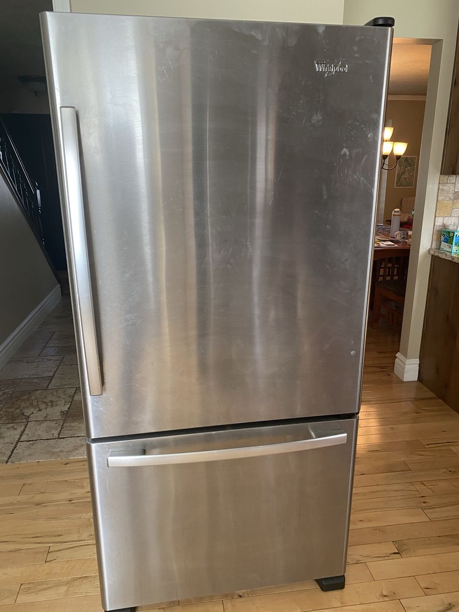 Whirlpool Stainless Steel Refrigerator with Bottom Freezer - Freezer Works, Fridge Not Cooling