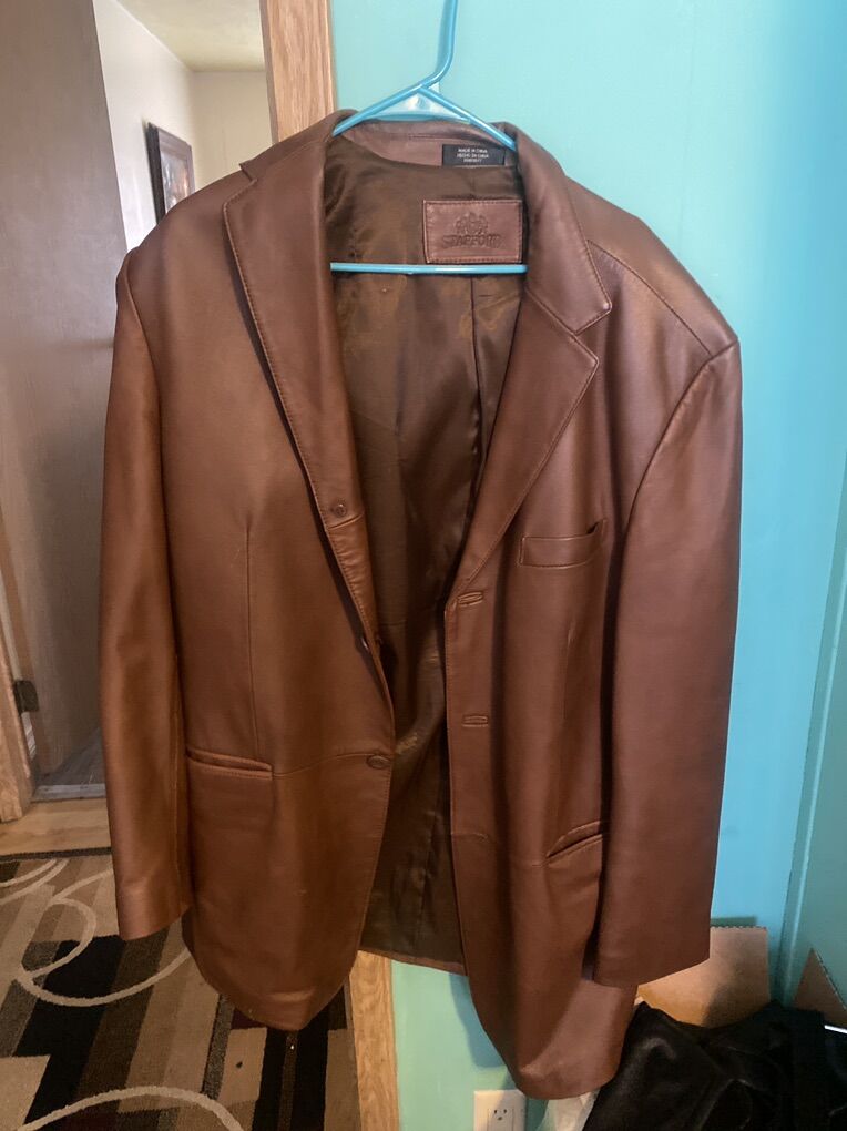 Saco  Or Blazer Para Hombre De Piel  Xl  Ogden