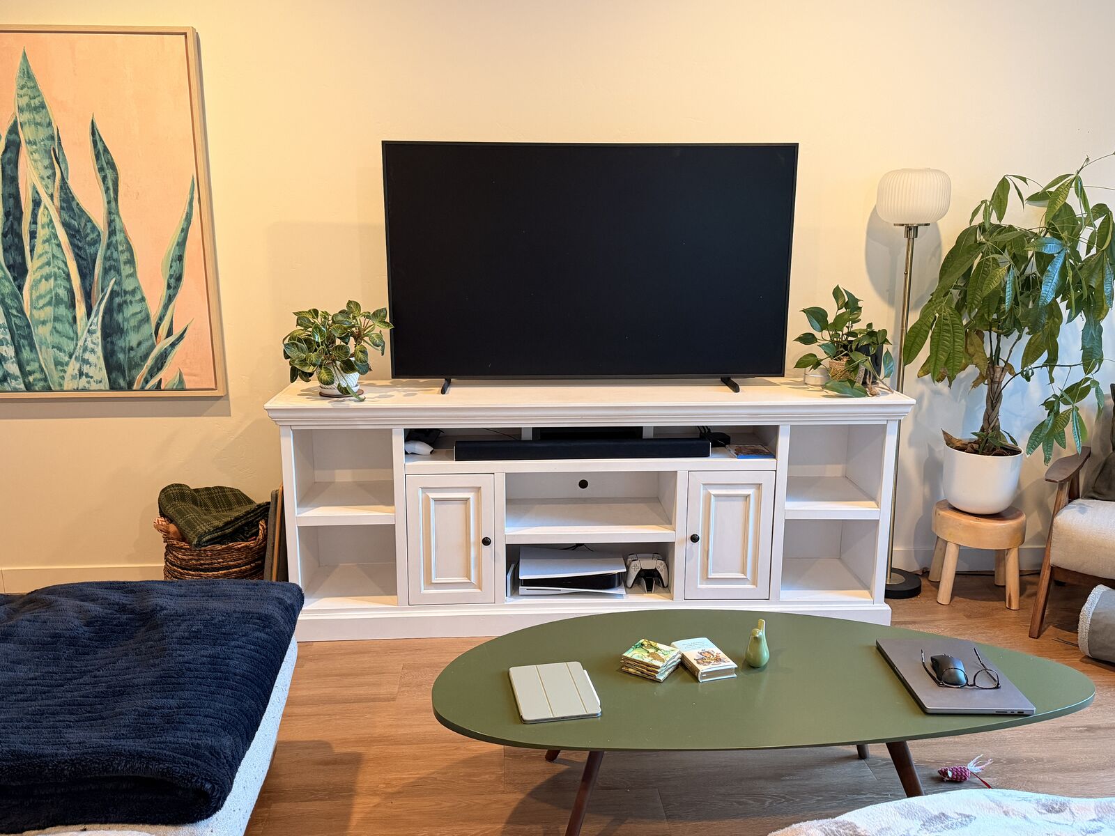 87” Solid Wood Media Console / TV Console – Heavy & High Quality