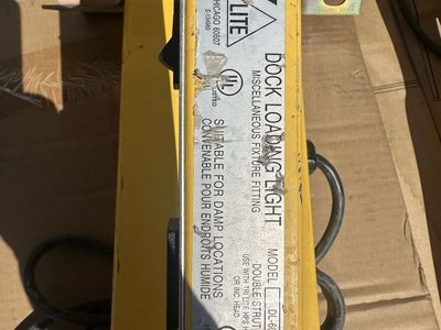 3/Tri-Lite DL-60 Dock Loading Light Double Strut Industrial Fixture - Yellow