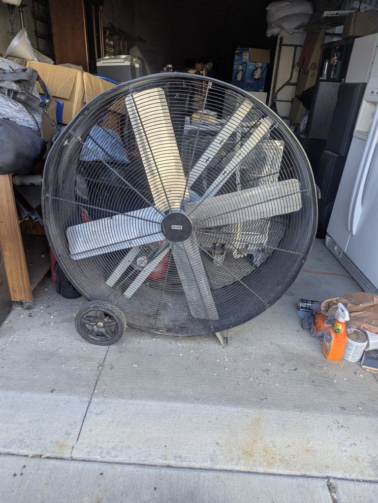 Uline Portable Electric Floor Fan with Wheels - Industrial Heavy-Duty Air Mover
