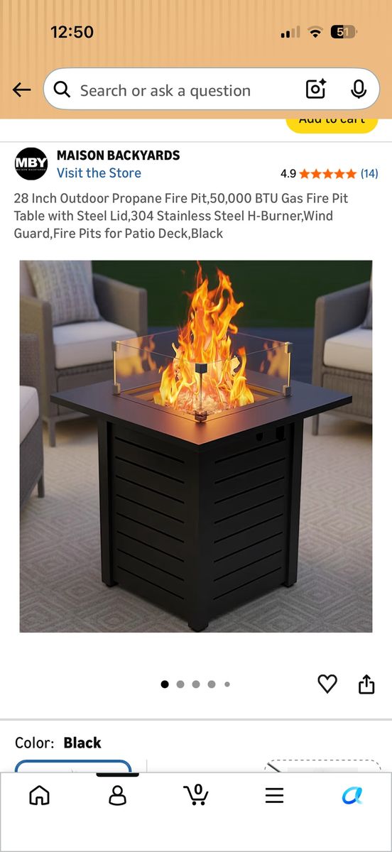 Never used propane fire pit.