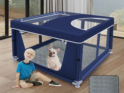 XVISHX 42" Dog Puppy Playpen w/ Cover & Pad Indoor Outdoor Portable Pet Pen