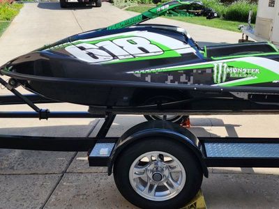 2017 Kawasaki 1500 SXR with many included options and single ski trailer