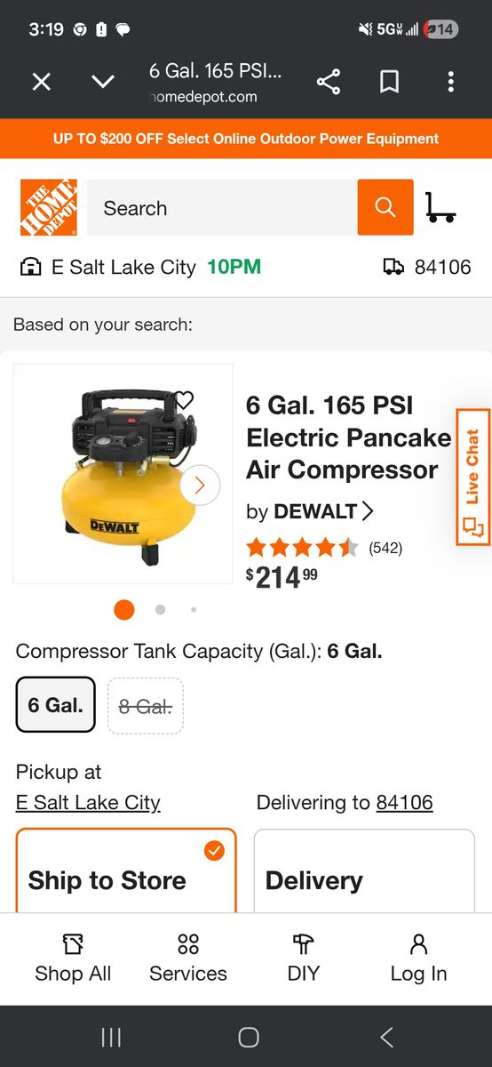 Dewalt air compressor