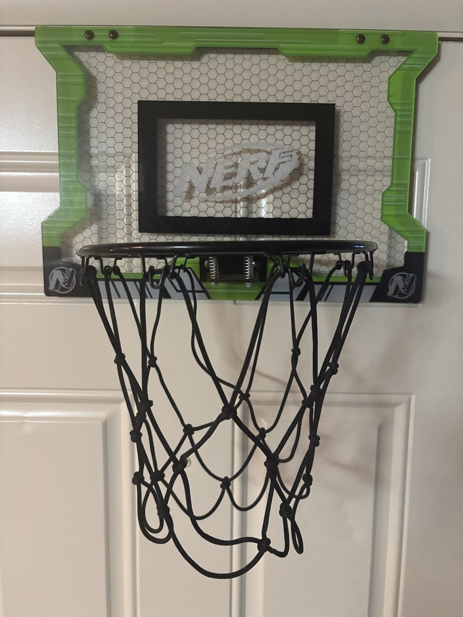 NERF Pro Hoop Over-The-Door Mini Basketball Set with Ball 18in x 12in