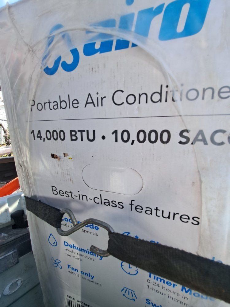 Airo 14,000 BTU Portable Air Conditioner - Cools 700 sq. ft. with Dehumidifier & Timer