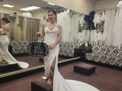 Mary's Bridal Strapless Wedding Dress – Size Small – Professionally Cleaned