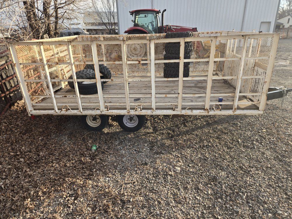 8x12 flat bed with walls