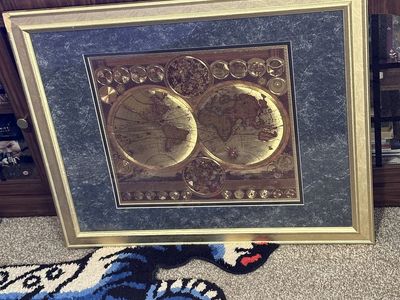 Vintage Painting of World Map