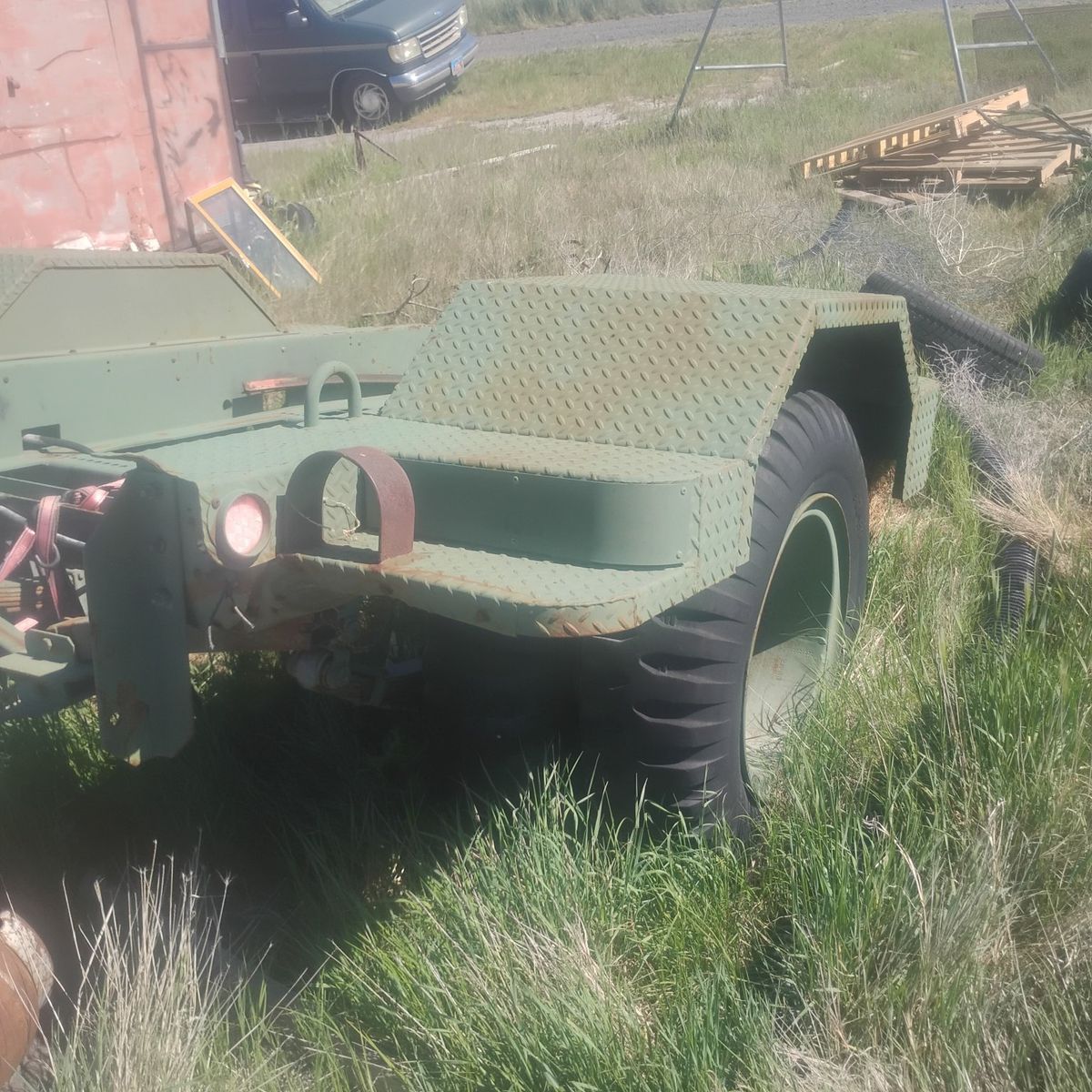 Heavy-Duty Military Style Utility Trailer Frame - Project Base or Parts