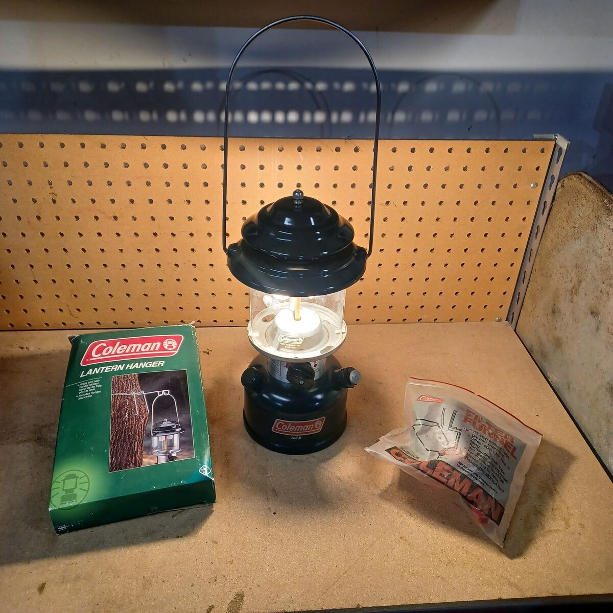 Coleman lantern and accessories