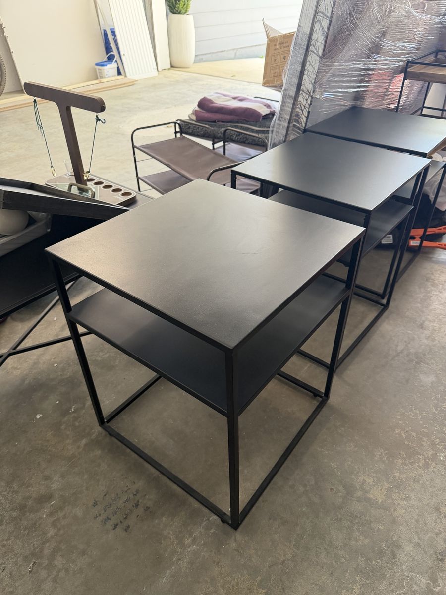 Black Metal End Tables