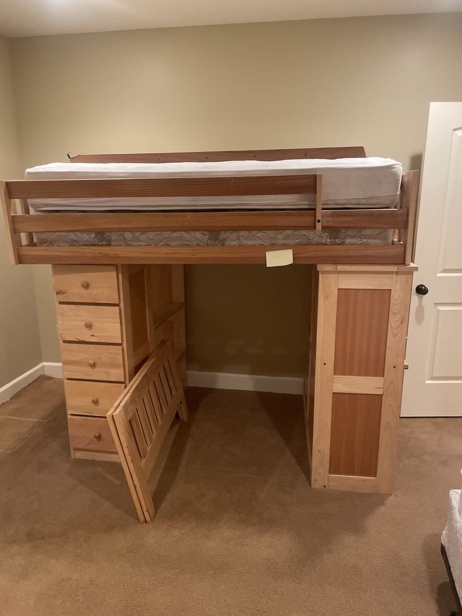 Bunk bed set with drawers