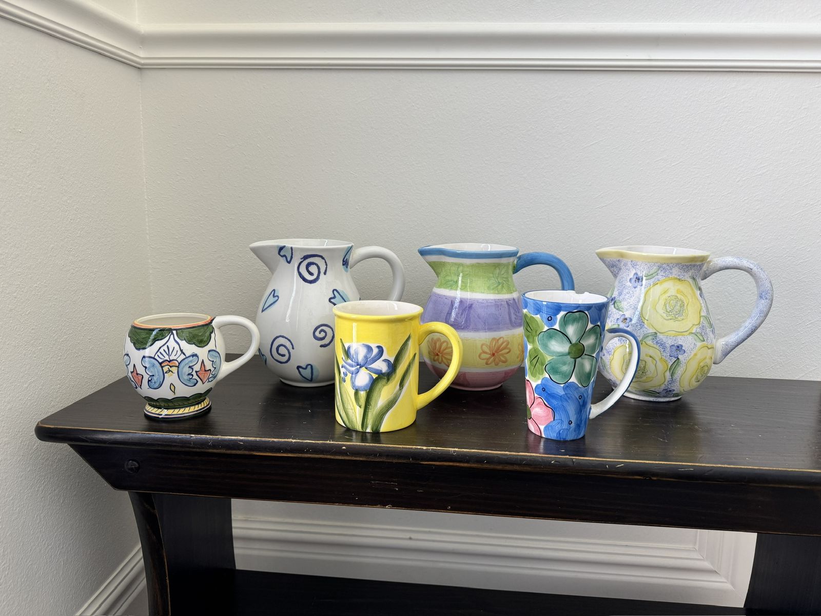 Ceramic Pitchers and Cups Pottery Decor