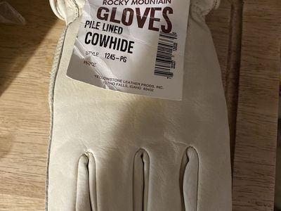 Rocky Mountain Gloves Pile Lined Cowhide Leather Work Gloves - Large (Style 1245-PG)