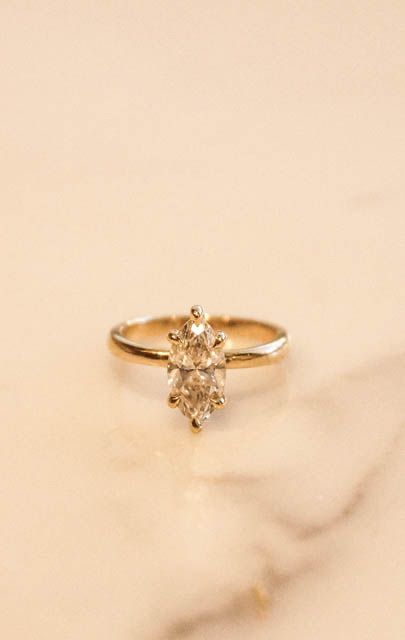 Gorgeous Marquise Cut wedding ring