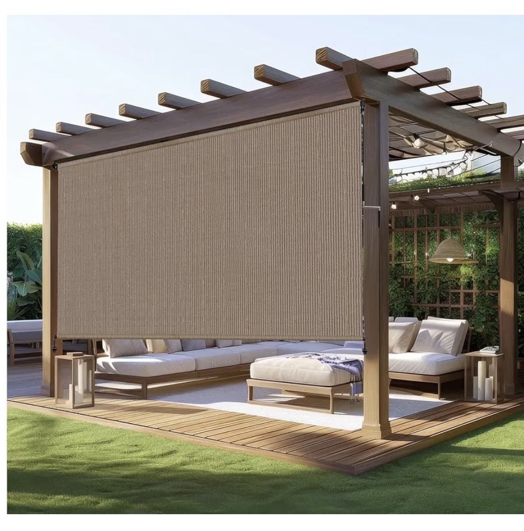 Outdoor roller shades, cordless x2