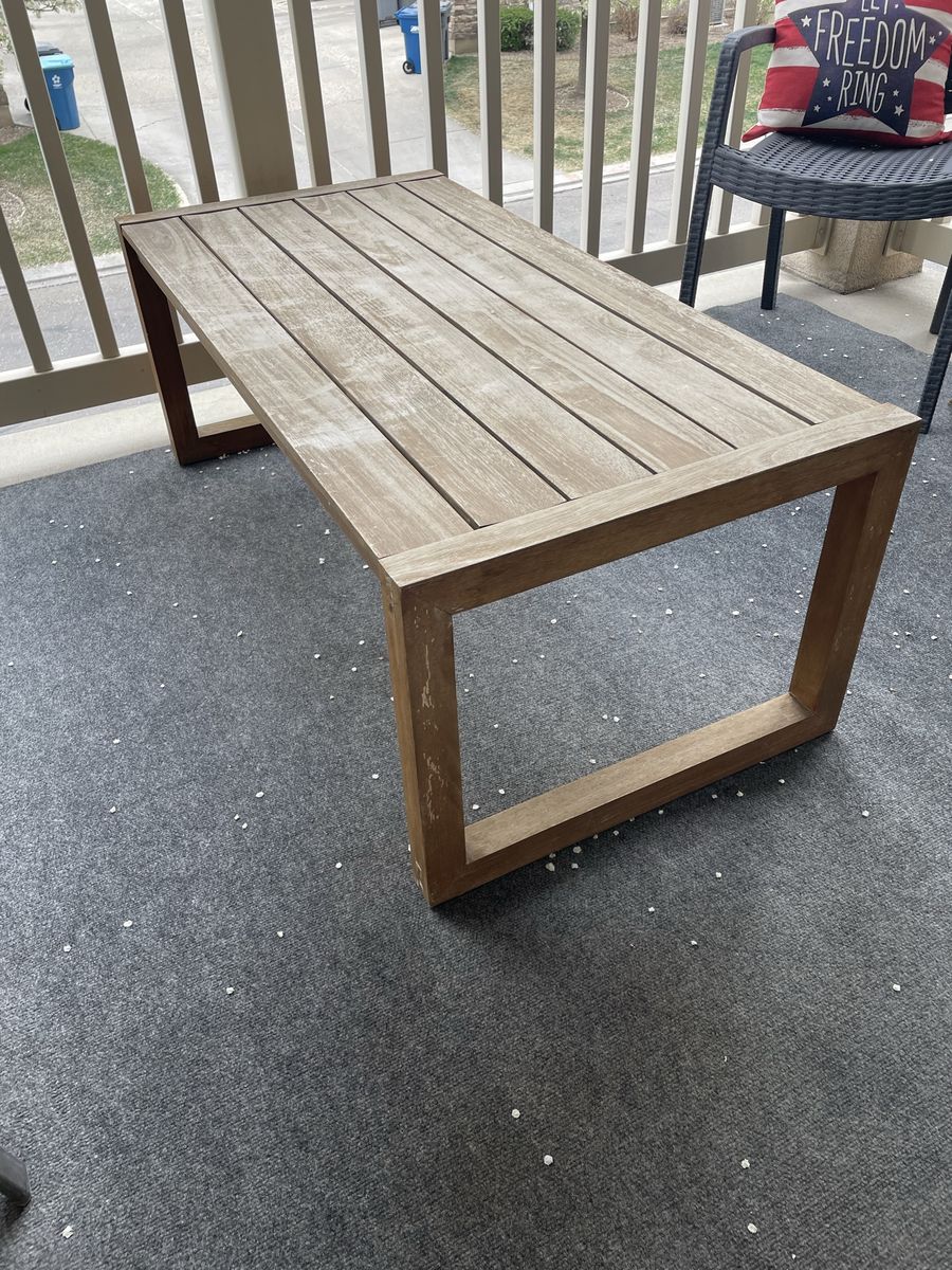 4'x2' Solid Acacia Wood Table