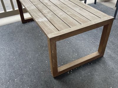 4'x2' Solid Acacia Wood Table