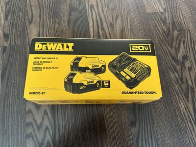 Brand new Dewalt 20V Two 5AH batteries and charger