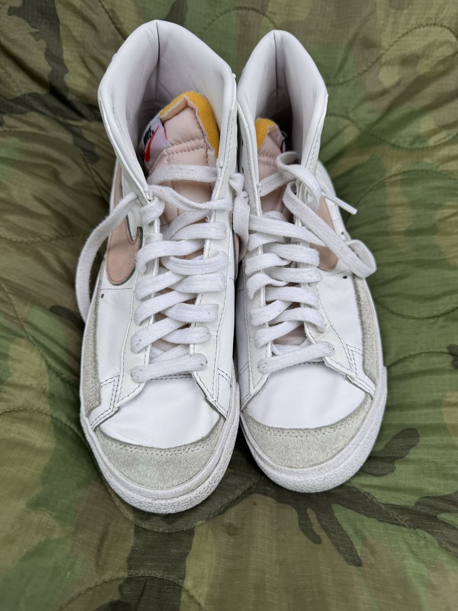 Nike Blazer Mid '77 Vintage Sneakers White/Pink Oxford - Womens 7.5
