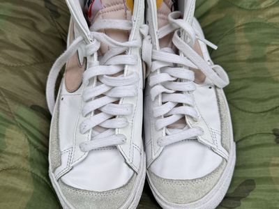 Nike Blazer Mid '77 Vintage Sneakers White/Pink Oxford - Womens 7.5