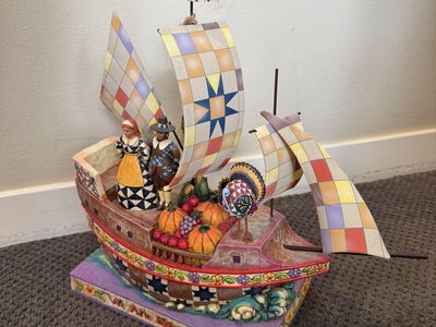 Jim Shore "We Are Blessed" Pilgrims Ship figurine