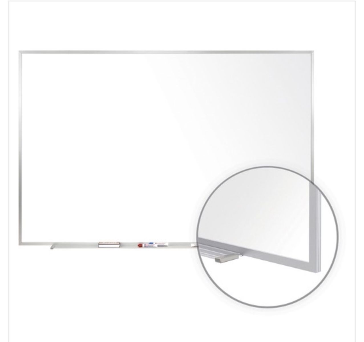 75% OFF RETAIL! BRAND NEW Ghent 4’X8’ magnetic porcelain whiteboard with aluminum frame